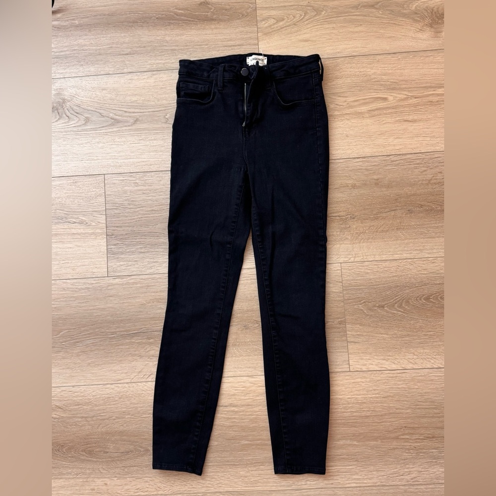 L'AGENCE Black Margot Skinny Jeans